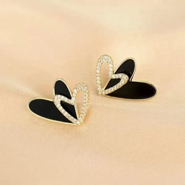 Simple Sweet Cool Black Earrings (E095)